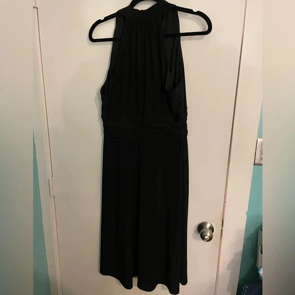 Evan Picone black matte jersey Marilyn dress! Figure flattering/stretchy sz‎ 12 - Picture 4 of 5